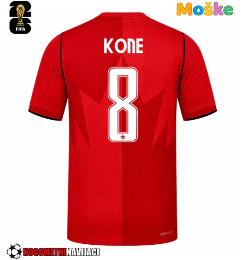 Moške Nogometnih dresov Kanada Ismael Kone #8 Domači SP 2026 Kratki rokavi Moške Nogometnih dresov Kanada Ismael Kone #8 Domači SP 2026 Kratki rokavi